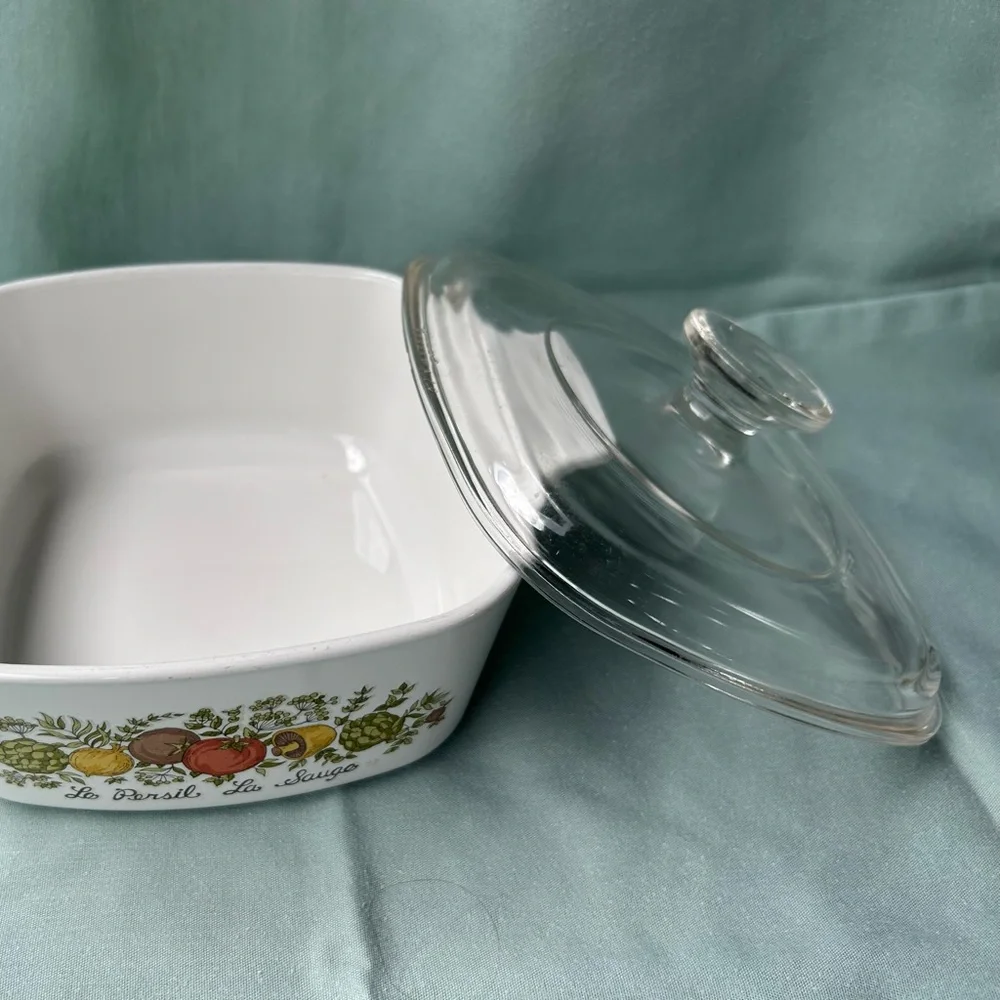 Vintage Rare Corning Ware “Spice of Life” 1.5 Qt and 2 Qt casseroles. $75 Set.